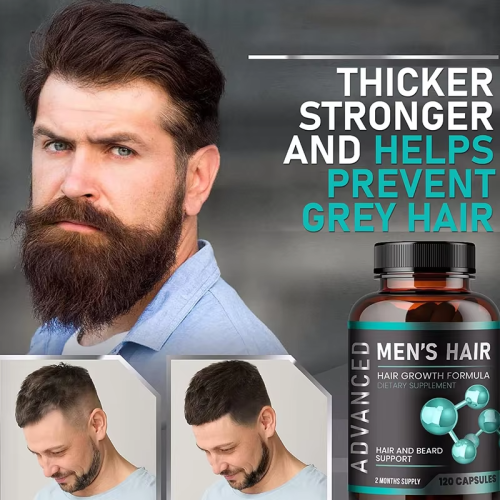 Oranvital Hair Growth Vitamins For Men Anti Hair Loss Pills Regrow Hair Beard Growth Supplement For Volumize Thicker Hair Stop Hair Loss And Thinning Hair