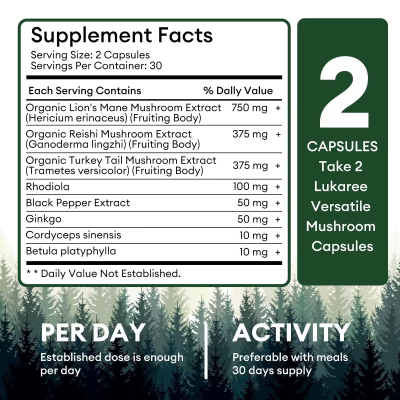 Oranvital Lions Mane Extract Capsules Lions Mane Powder lions Mane Mushroom Capsule