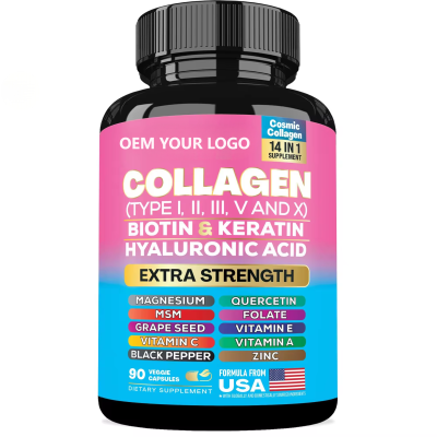 Oranvital Collagen Capsules Skin Whitening Supplements Collagen Pills Private Label Collagen Capsules With Hyaluronic Acid for Skin Care