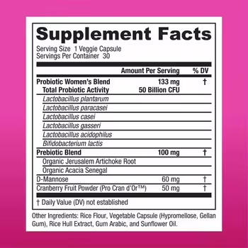 Organic Probiotic Capsules Improves Digestive Regularity Supports Immune System Women's Probiotic Capsule