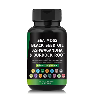 Sea Moss Supplement Black Seed Oil Capsule Sea Moss Black Seed Oil Ashwagandha Capsules