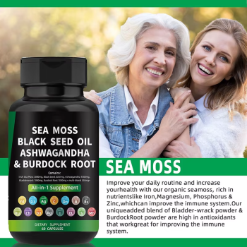 Sea Moss Supplement Black Seed Oil Capsule Sea Moss Black Seed Oil Ashwagandha Capsules