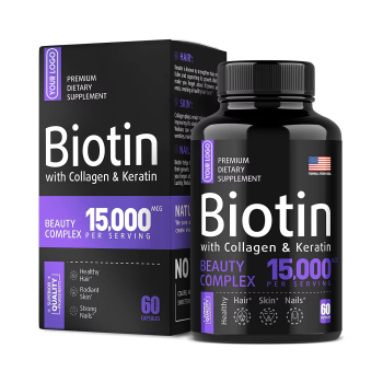Biotin Keratin Collagen Pills Organic Biotin Capsules for Hair Growth and Skin Nails Vitamins Biotin Supplement