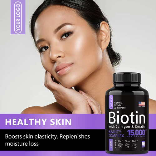 Biotin Keratin Collagen Pills Organic Biotin Capsules for Hair Growth and Skin Nails Vitamins Biotin Supplement