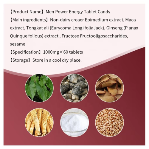Natural Men Power Tablets Energy Candy Capsules Boost Energy Strength Men Power Tablet Male Enhancement Pills