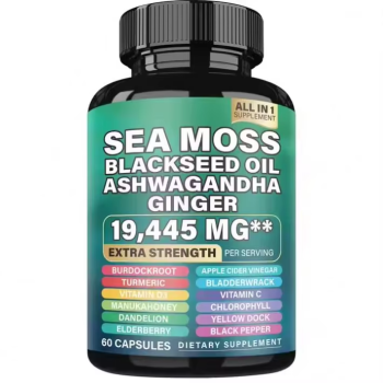 Sea Moss Black Seed Oil Ashwagandha Turmeric Ginger Supplement