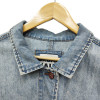 OEM ODM Regular Fit Pocketed Jean Jacket Supplier | Manufacturer Vintage Wash Denim Jacket With Front Pockets | Long Sleeve Jackets Factory