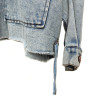 OEM ODM Regular Fit Pocketed Jean Jacket Supplier | Manufacturer Vintage Wash Denim Jacket With Front Pockets | Long Sleeve Jackets Factory