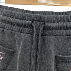 Men's Vintage Sweat Shorts Manufacturer | Multiple Pocket Drawstring Shorts For Men | Embroidered Acid Wash Retro Jogger Shorts