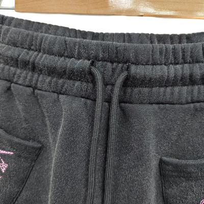 Men's Vintage Sweat Shorts Manufacturer | Multiple Pocket Drawstring Shorts For Men | Embroidered Acid Wash Retro Jogger Shorts