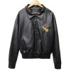 Customized Original Faux Leather Bomber Jacket Factory | Chinese Puffer Leather Varsity Jacket Manufacturers | Men's Embroidered Button Up Supplier