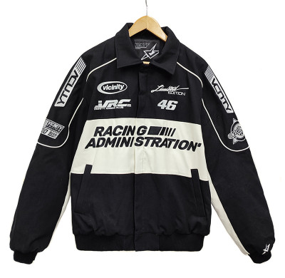 Men's Varsity Racing Jacket Factory | Custom Winter Baseball Moto Zip Up Jacket Manufacturer | Men's Embroidery LOGO Supplier For Streetwear Brands