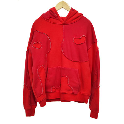 Luxury embroidered patch hoodie OEM cotton heavyweight