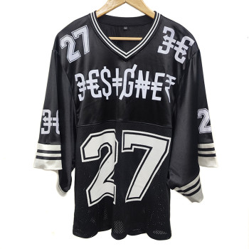 Summer Football Jersey Shirts Athletic Wear Men | V Neck Graphic Sports Mesh Tee Oversized T-Shirt | Hip Hop Clothing Men