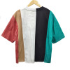 Streetwear T-shirts Manufacturer | Cropped Block Oversize Uneven Color | Uneven T Shirt Irregular Patchwork Splicing Men's Tshirts Supplier
