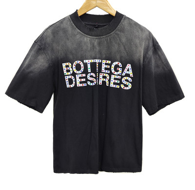 Custom Acid Wash Rhinestone Tshirt Factory | Vendor Heavy Weight T shirt | Men Streetwear 300 GSM Vintage T-shirts Manufacturer