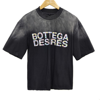 Custom Acid Wash Rhinestone Tshirt Factory | Vendor Heavy Weight T shirt | Men Streetwear 300 GSM Vintage T-shirts Manufacturer