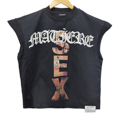 Clothing Manufacturer Rhinestone Tank Top Vest | Men Streetwear Sleeveless Tshirt Factory | Screen Print T shirt Supplier