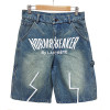 Custom Men's Acid Wash Shorts Manufacturing | Acid Wash Shorts / Jean Shorts | Graphic Screen Printing Embroidered | Streetwear Mens