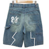 Custom Men's Acid Wash Shorts Manufacturing | Acid Wash Shorts / Jean Shorts | Graphic Screen Printing Embroidered | Streetwear Mens