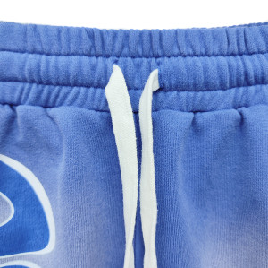 Custom French Terry Acid Wash Shorts Men Vendor | Streetwear Sweat Shorts Factory | Retro Puff Printing Short Pants Suppliers