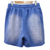 Custom French Terry Acid Wash Shorts Men Vendor | Streetwear Sweat Shorts Factory | Retro Puff Printing Short Pants Suppliers