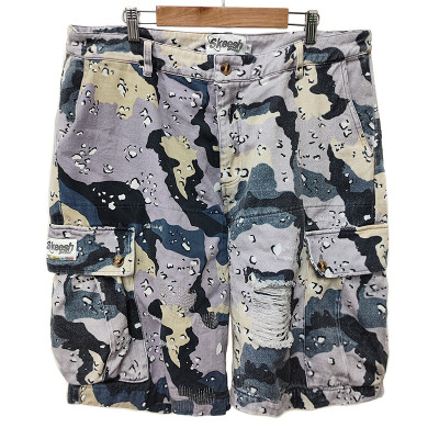Custom Camo Cargo Shorts Manufacturer | All Over Print Camouflage Shorts | High Street Acid Wash Camo Short Pants