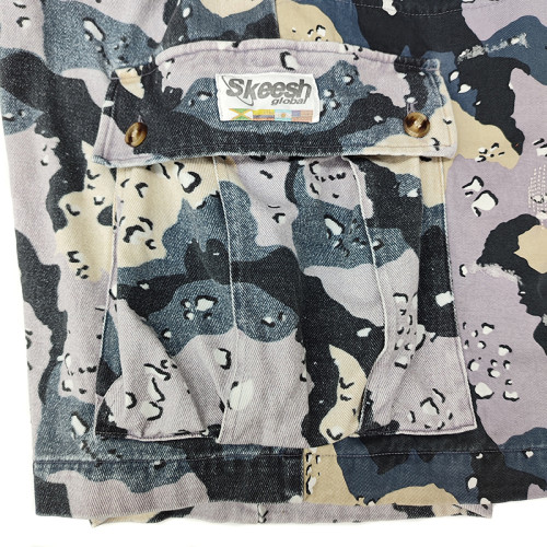 Custom Camo Cargo Shorts Manufacturer | All Over Print Camouflage Shorts | High Street Acid Wash Camo Short Pants