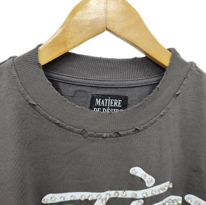 Men's Rhinestone T-shirt Manufacturer | Men Streetwear Vintage T shirts Supplier | Custom Bulk Heavy Weight Cotton Tshirts Factory