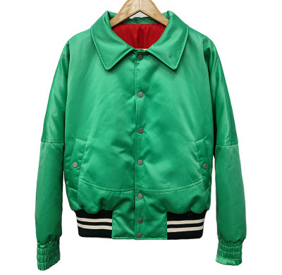 Custom Men's Blank Silk Satin Bomber Jackets | Supply Men Windbreaker Varsity Jacket | Excellent Quality Streetwear Clothing Manufacturer