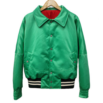 Custom Men's Blank Silk Satin Bomber Jackets | Supply Men Windbreaker Varsity Jacket | Excellent Quality Streetwear Clothing Manufacturer