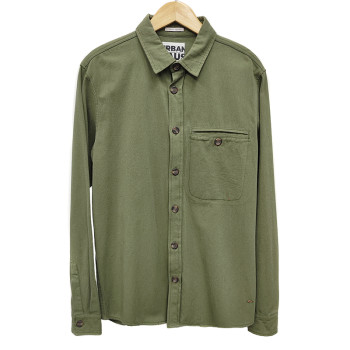 Vintage Blank Long Sleeve Shirt Suppliers | Low MOQ Custom Long-sleeved  Green Shirts | Can Custom Cotton Streetwear Shirts Manufacturer
