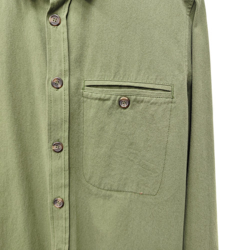 Vintage Blank Long Sleeve Shirt Suppliers | Low MOQ Custom Long-sleeved  Green Shirts | Can Custom Cotton Streetwear Shirts Manufacturer