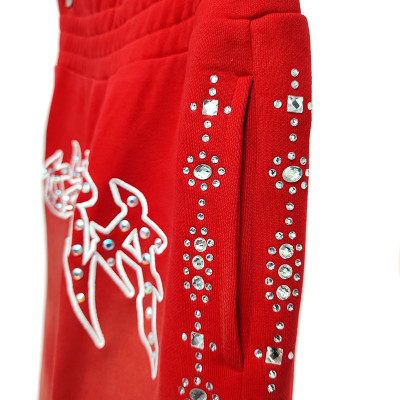 Acid Washed Mens Baggy Rhinestone Sweatpants | Manufacturers Sun Faded Vintage Sweat Pant | Acid Wash Distressed Flare Sweatpants