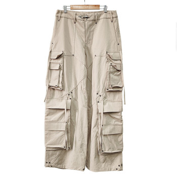 Multi Pockets Cargo Pants Manufacturers | Polyester Relaxed Fit Cargo Trousers | Overalls Unisex Men Wear Track Pants Supplier