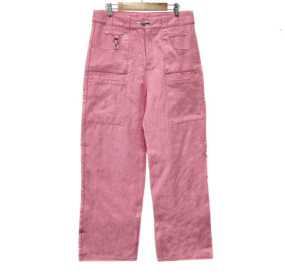Relaxed Straight Fit 5 Pocket Denim Canvas Pant | Street Wear Cargo Denim Pants / Loose Fit Wide Leg Oversized Blank Denim Pants | Multi Pockets / Low Moq Manufacturers