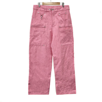 Relaxed Straight Fit 5 Pocket Denim Canvas Pant | Street Wear Cargo Denim Pants / Loose Fit Wide Leg Oversized Blank Denim Pants | Multi Pockets / Low Moq Manufacturers