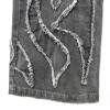 Curve Switching Flare Denim Pants | Manufacturers Embroidery Distress Patch Denim Jeans | Men's Y2K Stacked Jeans Pants