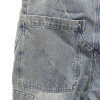 Straight-Leg Jeans With Seam Details | Manufacturers Twisted Workwear Denim Jeans | Vintage Washed Blue Zipper Wide Leg Jeans
