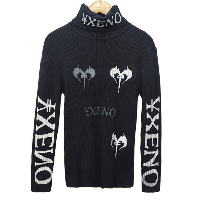 Custom Turtleneck Slim Fit Knit Sweater Supplier | Y2K Oversized Streetwear Graphic Sweater | Wholesale Small Quantity Graphic Sweaters Manufacturer