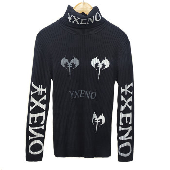 Custom Turtleneck Slim Fit Knit Sweater Supplier | Y2K Oversized Streetwear Graphic Sweater | Wholesale Small Quantity Graphic Sweaters Manufacturer