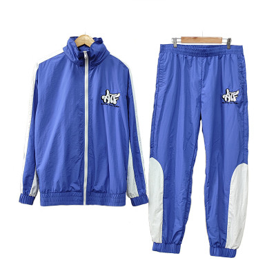 Men's Polyester Tracksuit Manufacturers | Zip up Jacket and Jogger Two Piece Set | Windbreaker Jacket Tracksuit for Streetwear Brands