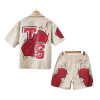 Men's Breathable Shirt Sets Manufacturers | Embroidered Shirt And Shorts Set Men | Streetwear Men Noylon Shirt And Shorts Set