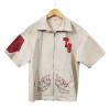 Custom Men's Shirt Manufacturers | Retro Logo Streetwear Screen Print Shirts Supplier | Short Sleeve Embroidered Noylon Shirts