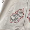 Custom Men's Shirt Manufacturers | Retro Logo Streetwear Screen Print Shirts Supplier | Short Sleeve Embroidered Noylon Shirts