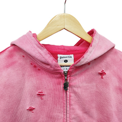 Custom Full Zip Up Hoodies Manufacturer | Stone Wash Oversized Hoodie Vendor | 100 Cotton Heavy Weight Hoodie Sun Washed Factory