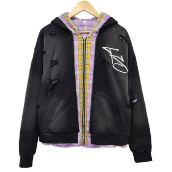 Double Two Zip Layer French Terry Hoodie Supplier | Streetwear Hoodie Manufacturers Custom | Heavyweight Y2K Zipup Hoodies Men