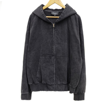 Custom Blank Vintage Acid Hoodie Vendor | Chinese Plain Stone Vintage Washed Hoodie Manufacturer | Sun Faded Washed Zipped Hoodies