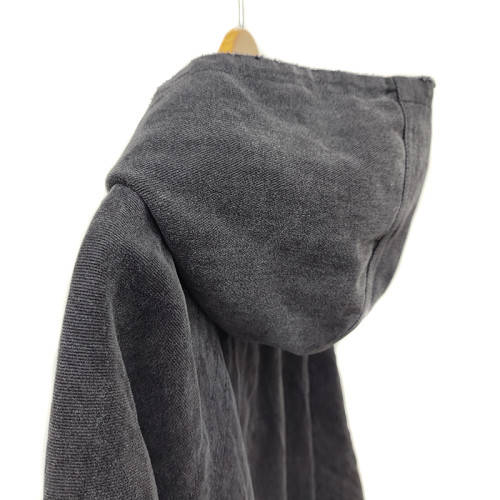 Custom Blank Vintage Acid Hoodie Vendor | Chinese Plain Stone Vintage Washed Hoodie Manufacturer | Sun Faded Washed Zipped Hoodies