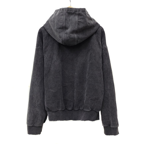 Custom Blank Vintage Acid Hoodie Vendor | Chinese Plain Stone Vintage Washed Hoodie Manufacturer | Sun Faded Washed Zipped Hoodies